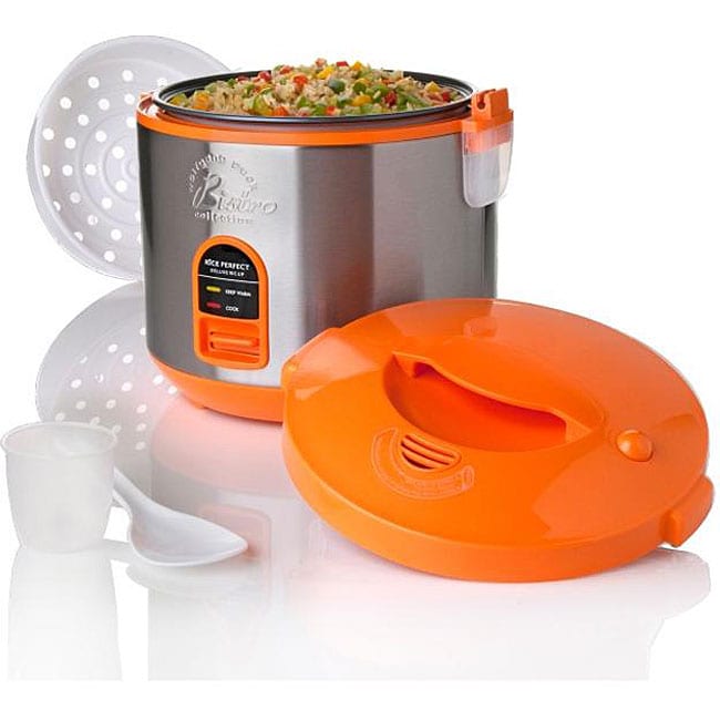 Wolfgang Puck Orange 10cup Gourmet Rice Cooker with WP Recipes