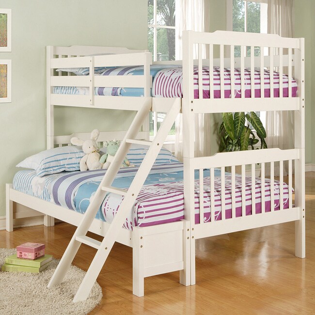 Simone Soft White Twin/ Full Bunk Bed Today $468.99 4.6 (5 reviews