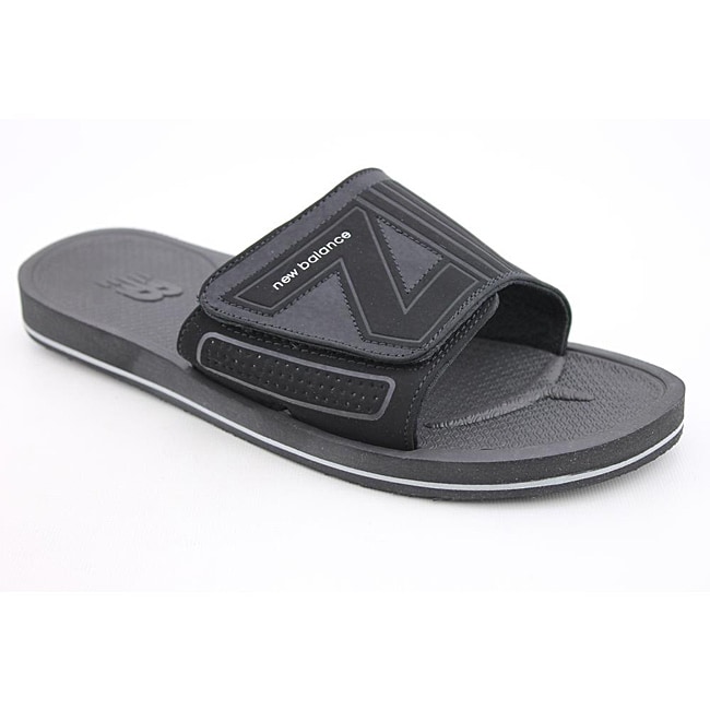 New Balance Men's Mosie Slide Black Sandals Wide (Size 8) - Overstock ...