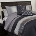 Lush Decor Grey/Black Night Sky 6-piece Comforter Set