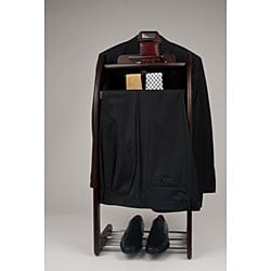 Mahogany Finish Clothes Valet Stand