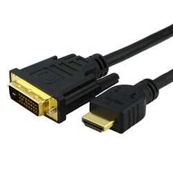 Black 14.75-foot 2-piece HDMI-DVI Cable Set