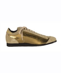 Dolce & Gabbana Beige Suede Logo Sneakers