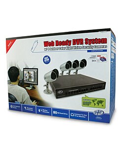 Web Ready DVR Security System and 4 Hi-res Cameras