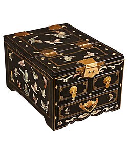 Handmade Black Wood Jewelry Box