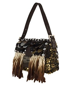 Fendi Embellished Brown 'Mama' Bag