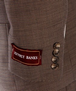 Jeffrey Banks Men's Tan Checked 3-button Suit