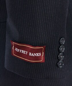 Jeffrey Banks Men's Black Striped 3-button Suit
