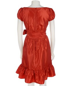 Max & Cleo Puff Sleeve Taffeta Floz Party Dress