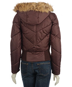 Jou Jou Detachable Faux Fur Trim Hooded Jacket