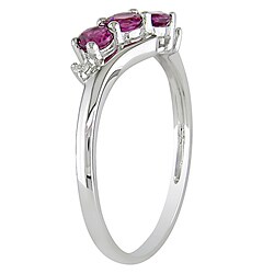 Miadora 10k White Gold Pink Tourmaline Ring