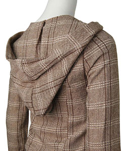 Cat Walk Junior's Long-sleeve Tweed Hooded Blazer