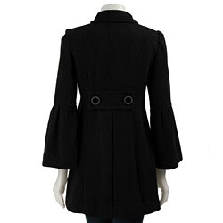 Miss Sixty Women's Double-breasted Funnel Neck Coat