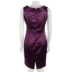 Connected Apparel Women's Satin Sheath Dress