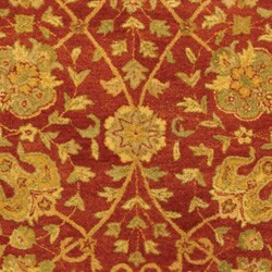 Handmade Antique Mashad Rust/ Ivory Wool Rug (8'3 x 11')