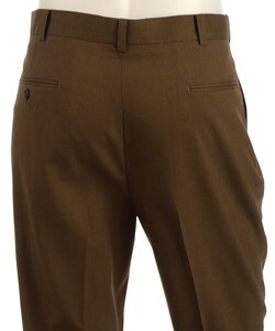 Pierre Cardin Men's Expander Solid Brass Wool Pants