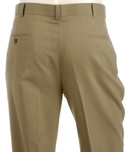 Pierre Cardin Men's Khaki Expander Wool Pants