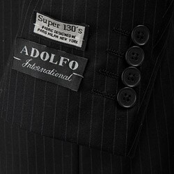 Adolfo Men's Single-breasted 3-button Stripe Suit 