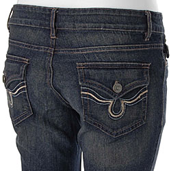 Suite Brand Junior's Embroidered Flap Pocket Jeans