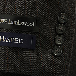 Haspel Men's Grey Harrington Lambswool Jacket 