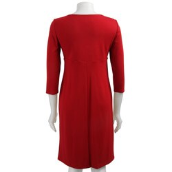 Jones New York Women's Red Roma Jersey Dress