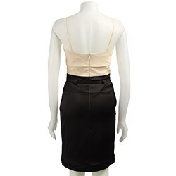 Max & Cleo Women's Chiffon/ Satin Twofer Dress