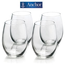Anchor Hocking 4-piece Stemless Wine Glass Set