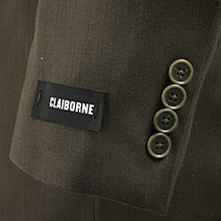 Claiborne Men's Dark Olive Twist 3-button Suit