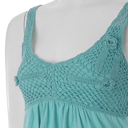 Next Era Couture Junior's Crochet Accent Tank Top