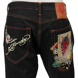 Ed Hardy Men's Joker Embroidered Jeans