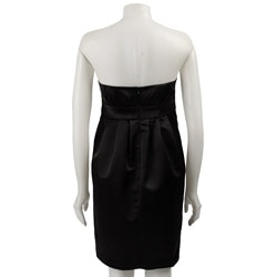 Max & Cleo Women's Strapless Satin Bow Dress