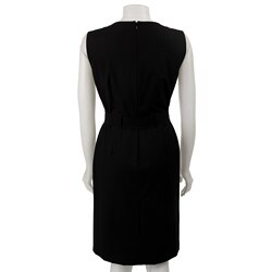 Tahari ASL Women's Sleeveless Dress with Button Detail