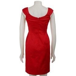 Maggy London Women's Red Scoop-neck Sheath Dress