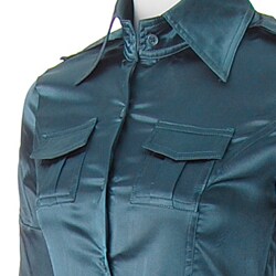 Scarlett Junior's Short-sleeve Satin Shirt Dress