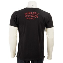 Ed Hardy Men's Black Double-sleeve Smoking Brad T-shirt