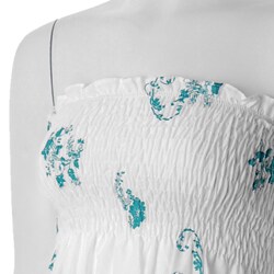 Cute Options Junior's Floral Blue/ White Tube Dress