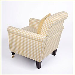 angelo:HOME Harlow Arm Chair Yellow and White Check