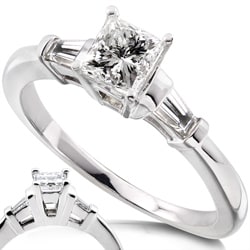 14k Gold 1ct TDW Princess Diamond Engagement Ring