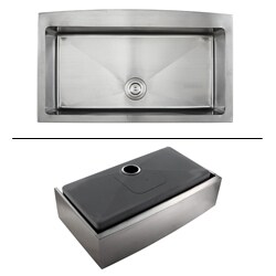 Kraus 36-inch Farmhouse Apron Single-bowl Stainless Steel Kitchen Sink