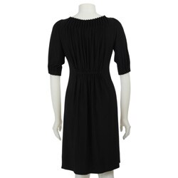 Suzi Chin Women's Black Pintuck Dress