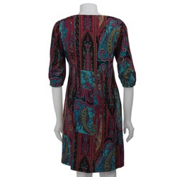 Tiana B. Women's Multicolor Paisley Print Dress