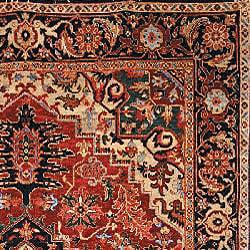 Heirloom Treasures Hand-knotted Red Wool Rug (8' x 10')