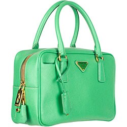 Prada Saffiano Lux Aquamarine Tote Bag
