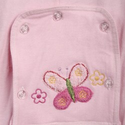 Aegean Infant Girl's Pink Butterfly Long Johns Sleeper