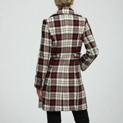 Tommy Hilfiger Women's Plaid Double-breasted Coat