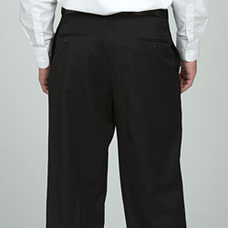 Austin Reed Men's Black Pleated Gabardine Trousers