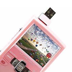 SVP MP300 Pocket HD Pink Video Camera with 2GB Memory Card