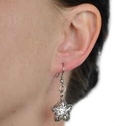 Stainless Steel Filigree Cut-out Star Earrings