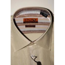Enzo Tovare Men's Beige Striped Shirt