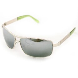 Men's D0392 Silvertone Aviator Sunglasses